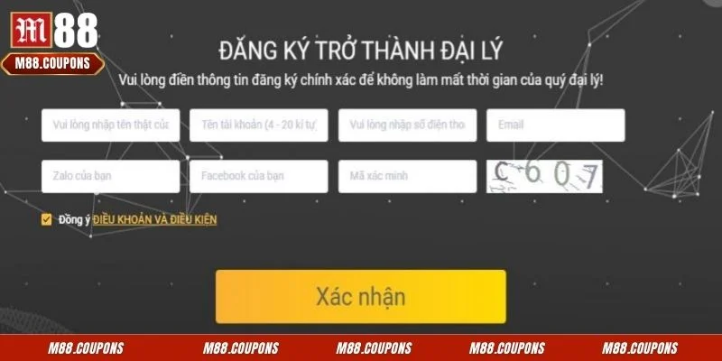 Chia sẻ các thao tác đăng ký làm đại lý M88 cực đơn giản