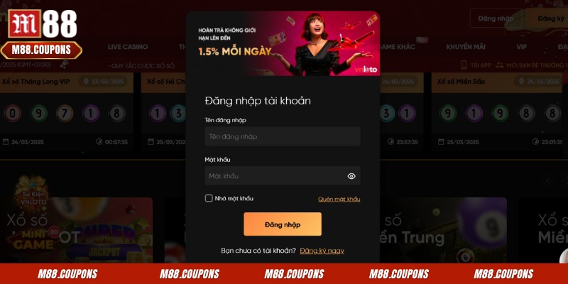 Giới thiệu cụ thể về đăng nhập M88 cho tân binh